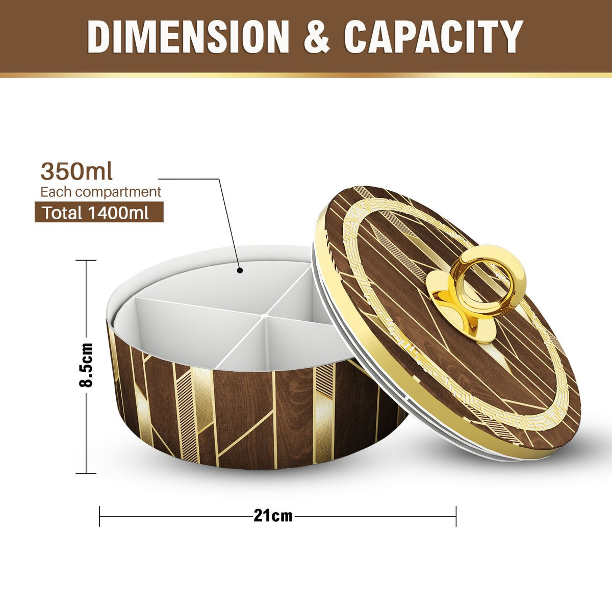 Trueware Rome Luxury Candy Set | Premium Dry Fruit & Sweet Serving Set