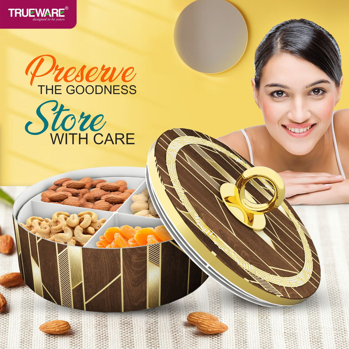 Trueware Rome Luxury Candy Set | Premium Dry Fruit & Sweet Serving Set