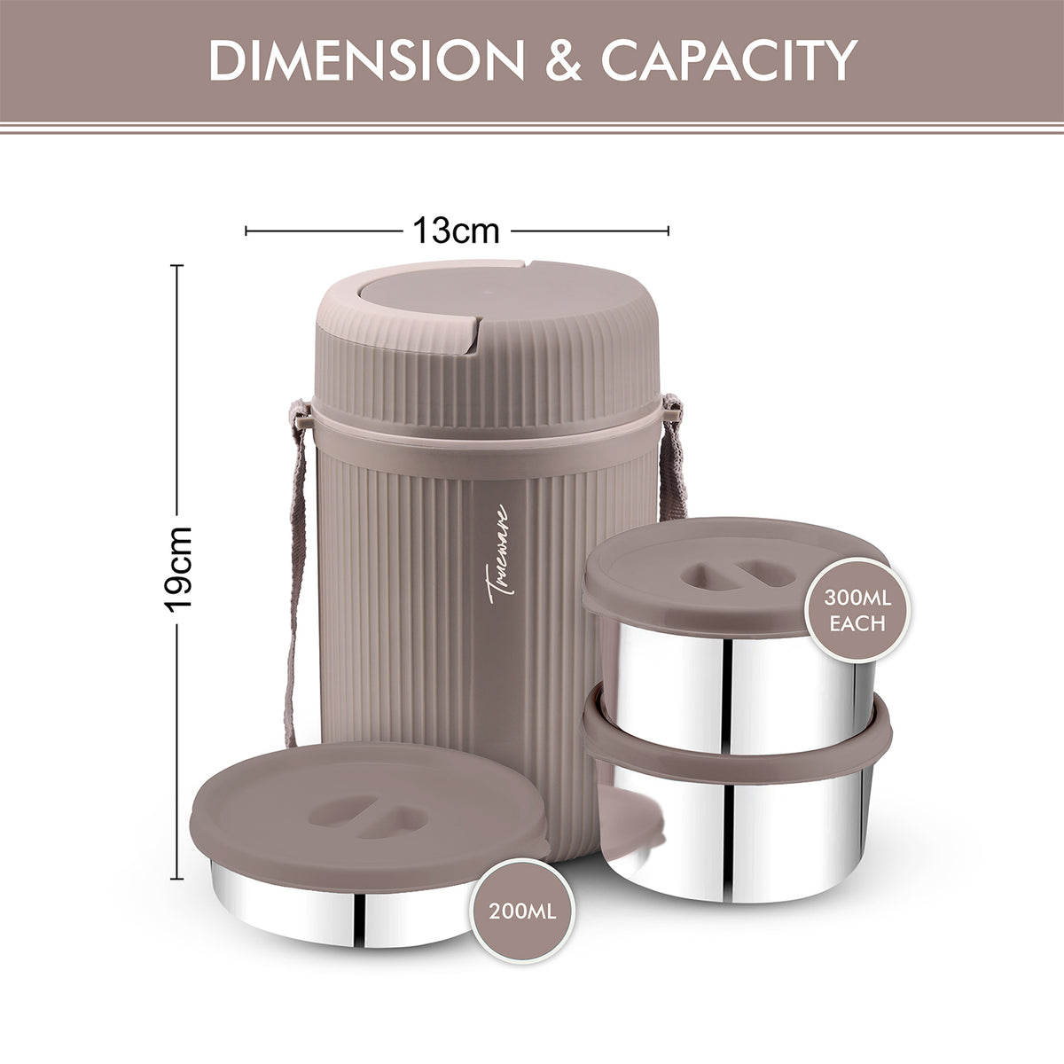 Trueware Grub 2 Lunch Box |3 Containers