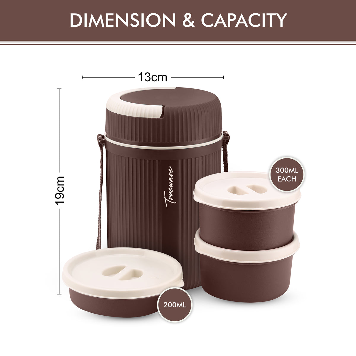 Trueware Meal 3 Lunch Box I 3 Containers