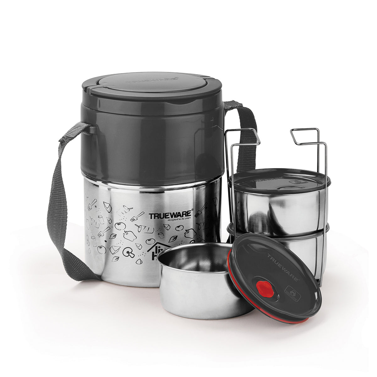 Trueware Steelex 3 Lunch Box I 3 Containers
