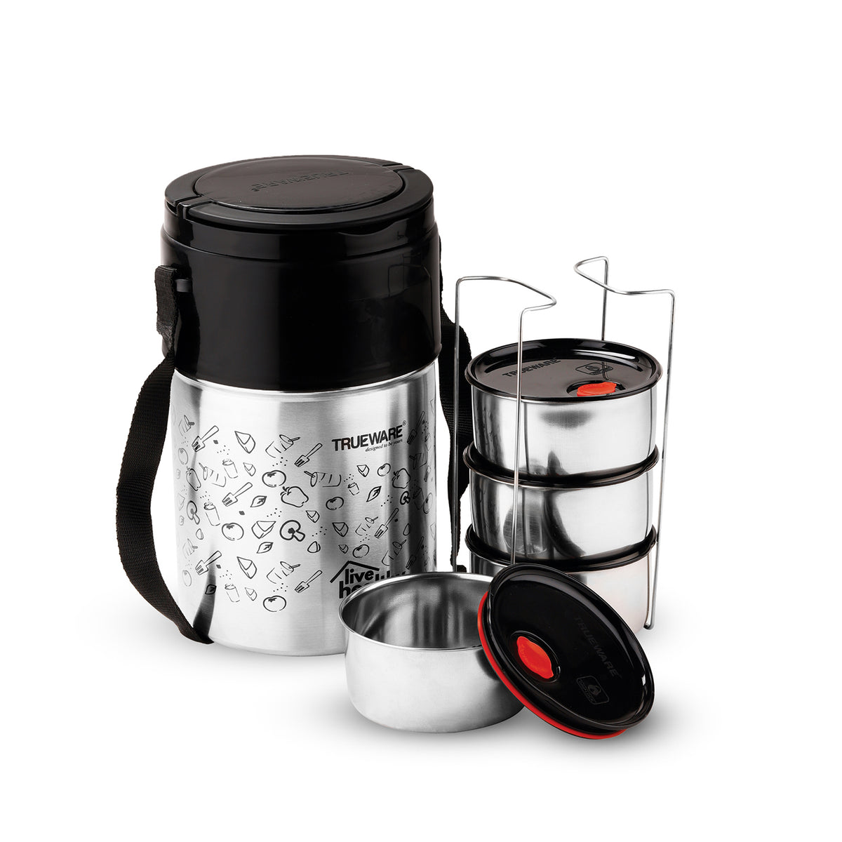 Trueware Steelex 3 Lunch Box I 3 Containers