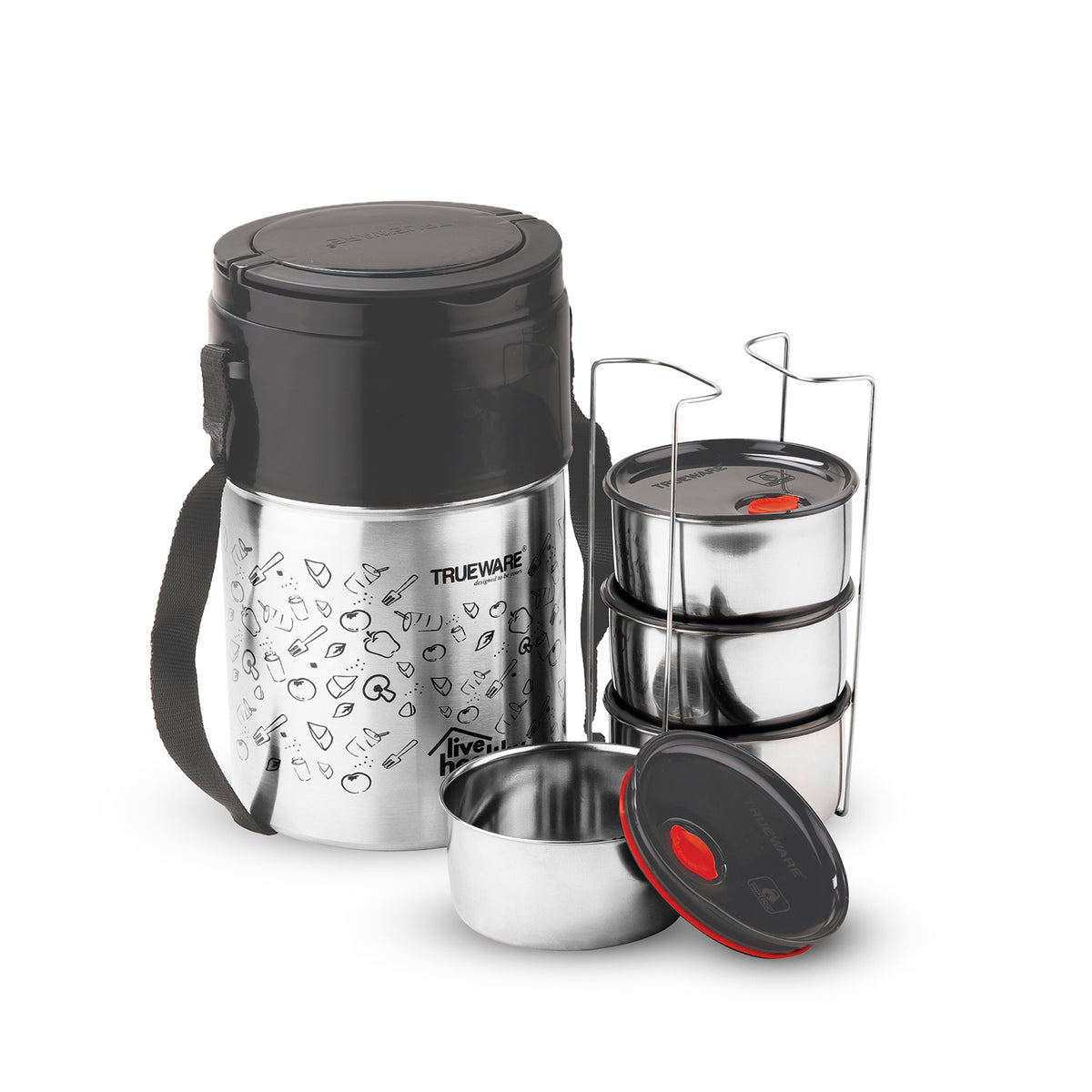 Trueware Steelex 3 Lunch Box I 3 Containers