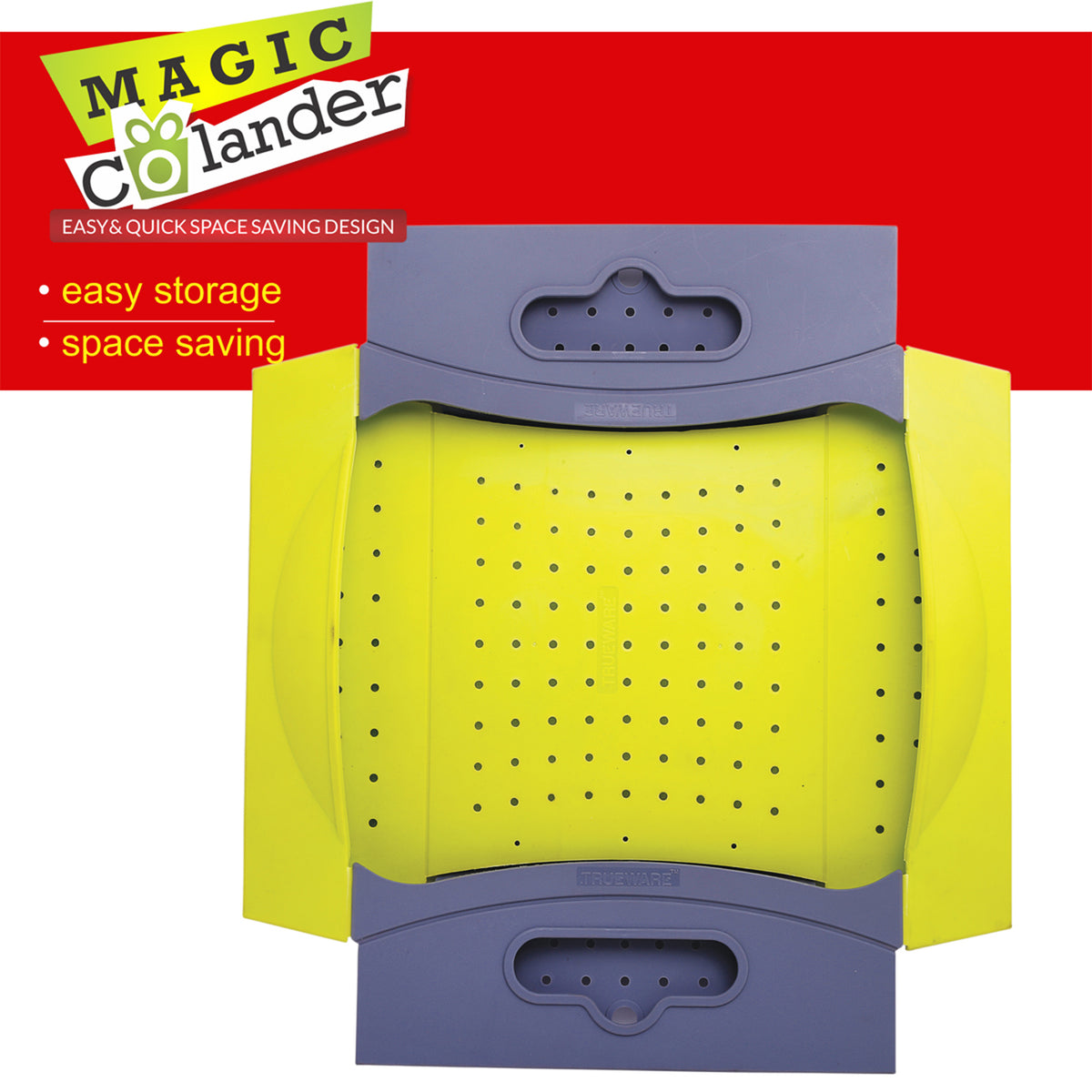 Trueware Magic Colander Basket | Multi-Purpose Washing & Draining Basket