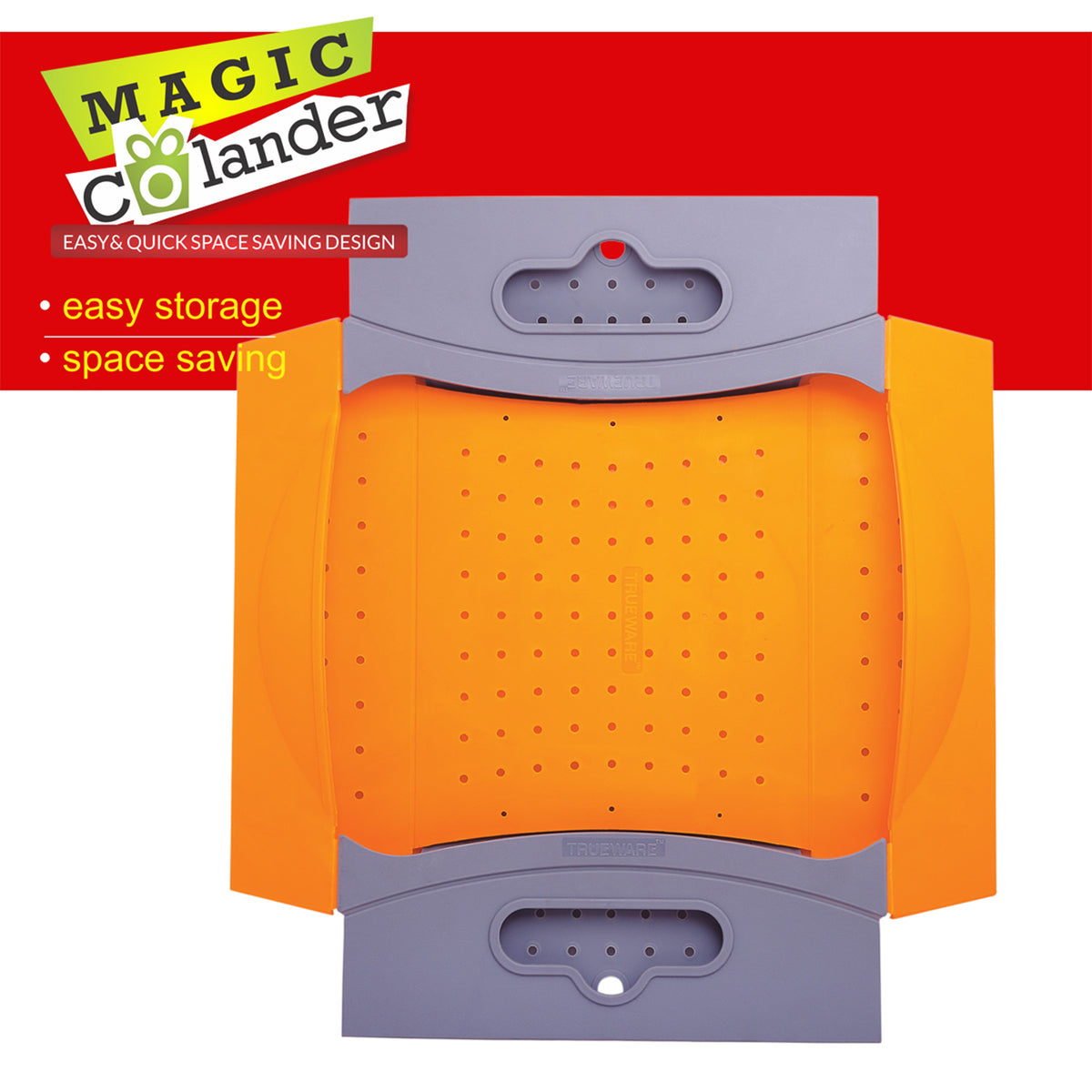 Trueware Magic Colander Basket | Multi-Purpose Washing & Draining Basket