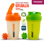 Trueware Mini Smart Protein Shaker with PP Blender Ball | 500 ml