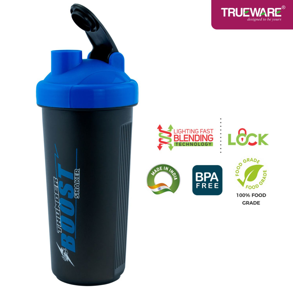 Trueware Thunder Boost Protein Shaker | 700 ml