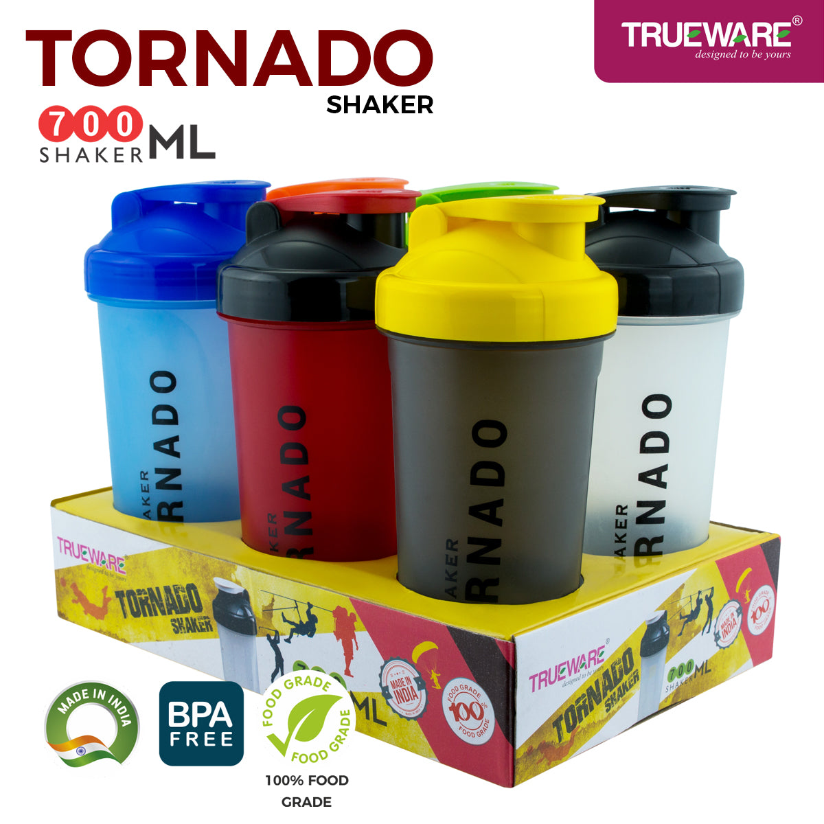 Trueware Thunder Boost Protein Shaker | 700 ml
