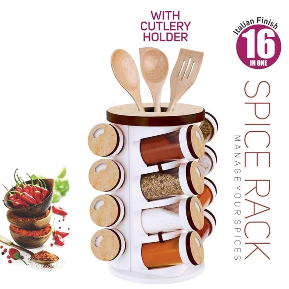 Trueware Spice Rack 16-in-1